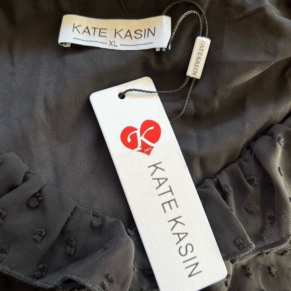 Kate Kasin blouse new top XL black - Picture 8 of 8